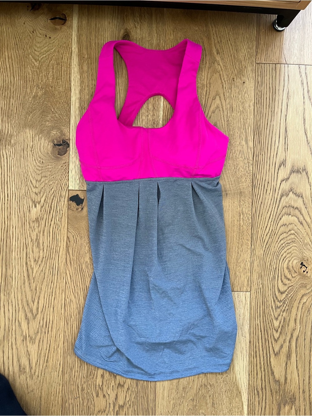 lululemon athletica Pink and Gray Racerback Tank